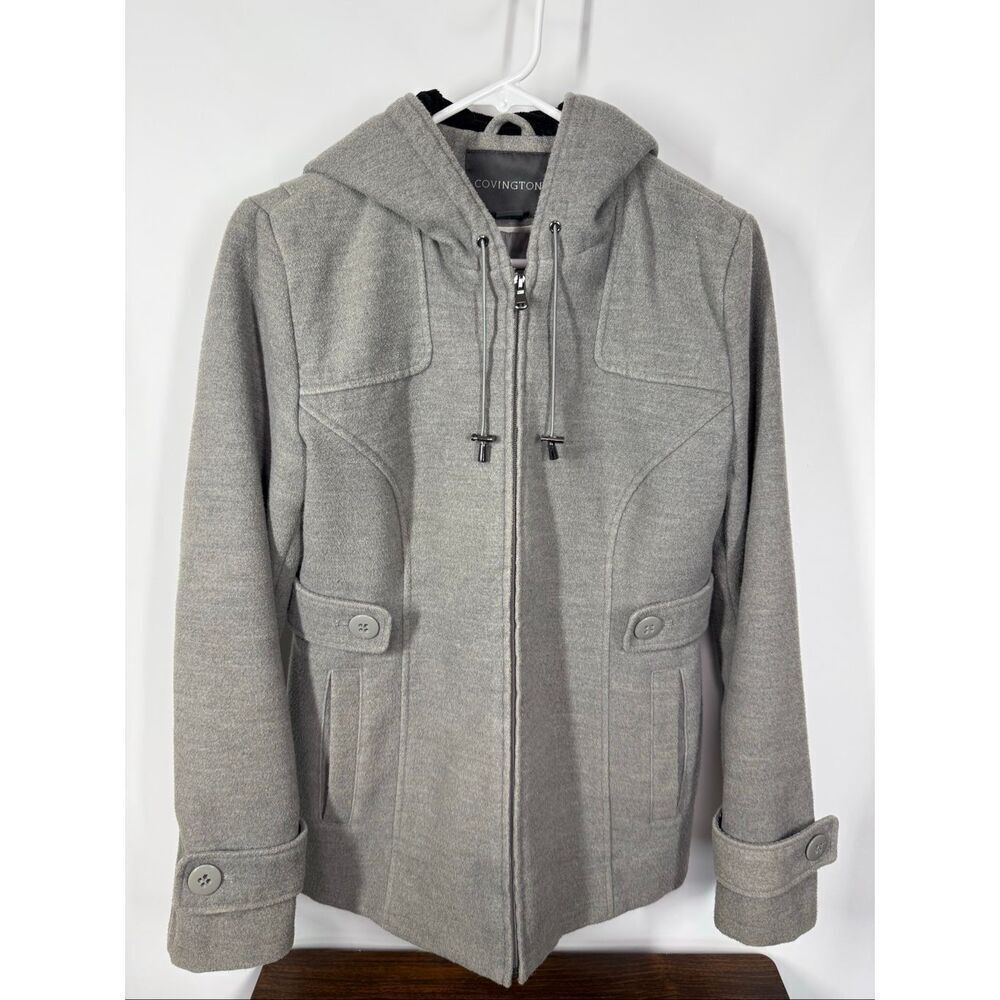 Covington Women gray hooded jacket size small